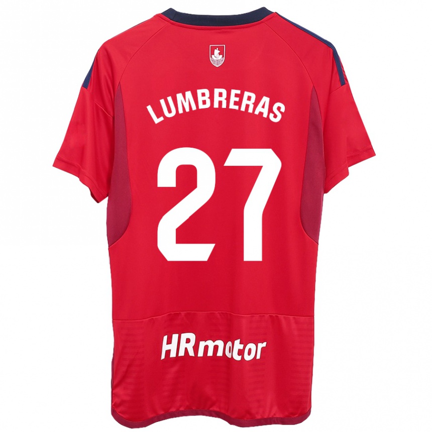 Vaikiškas Carlos Lumbreras #27 Raudona Namų Marškinėliai 2023/24 T-Shirt