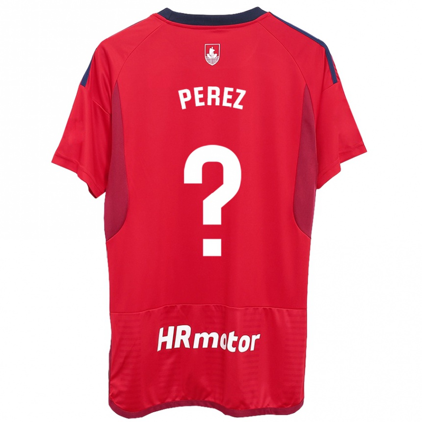 Vaikiškas Bruno Perez #0 Raudona Namų Marškinėliai 2023/24 T-Shirt