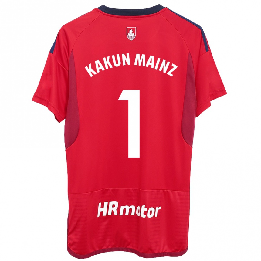 Vaikiškas Kakun Mainz #1 Raudona Namų Marškinėliai 2023/24 T-Shirt