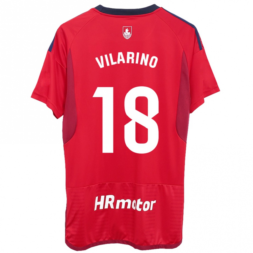 Vaikiškas Maitane Vilariño #18 Raudona Namų Marškinėliai 2023/24 T-Shirt