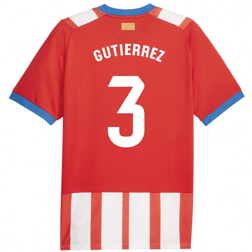 Vaikiškas Miguel Gutiérrez #3 Raudona Balta Namų Marškinėliai 2023/24 T-Shirt