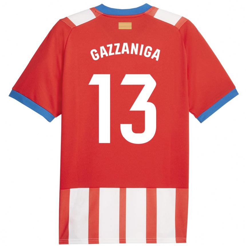 Vaikiškas Paulo Gazzaniga #13 Raudona Balta Namų Marškinėliai 2023/24 T-Shirt