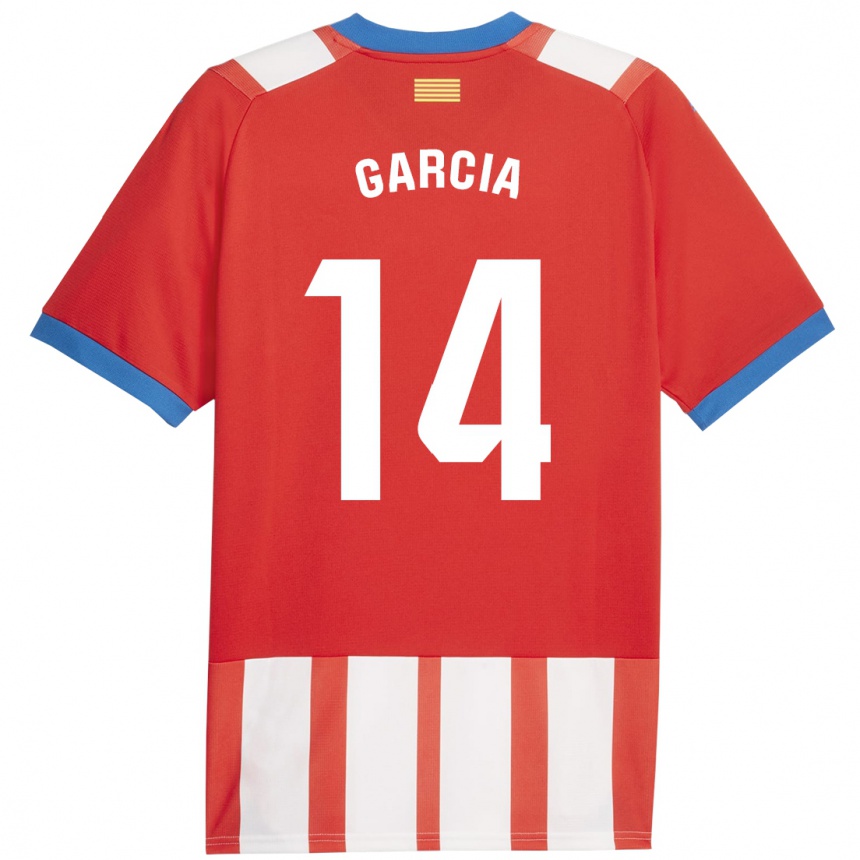 Vaikiškas Aleix García #14 Raudona Balta Namų Marškinėliai 2023/24 T-Shirt