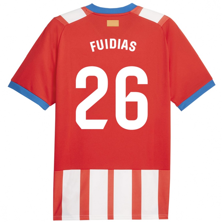 Vaikiškas Toni Fuidias #26 Raudona Balta Namų Marškinėliai 2023/24 T-Shirt