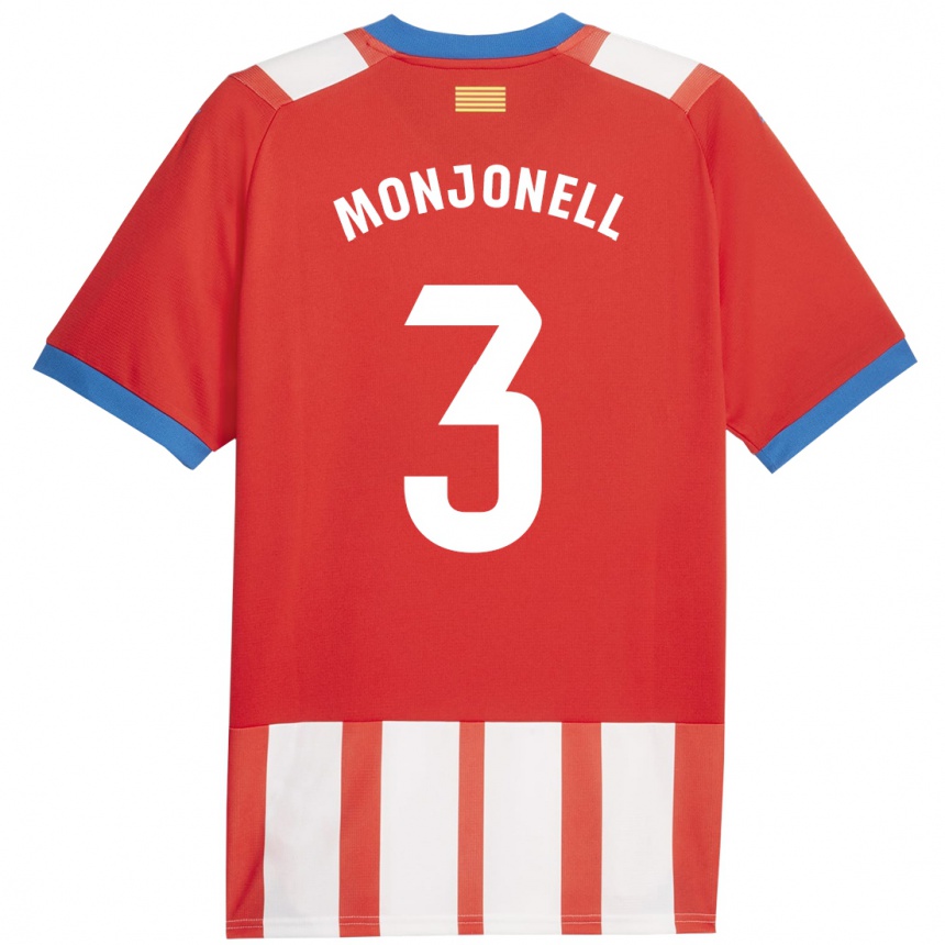 Vaikiškas Eric Monjonell #3 Raudona Balta Namų Marškinėliai 2023/24 T-Shirt