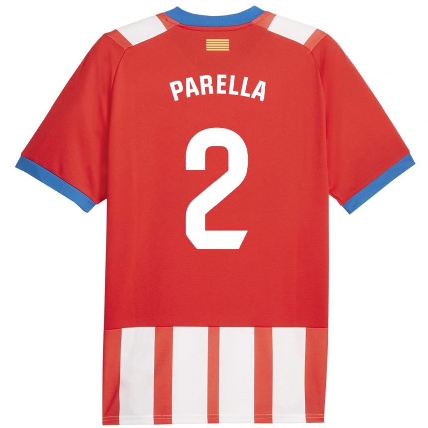 Vaikiškas Virginia Parella #2 Raudona Balta Namų Marškinėliai 2023/24 T-Shirt