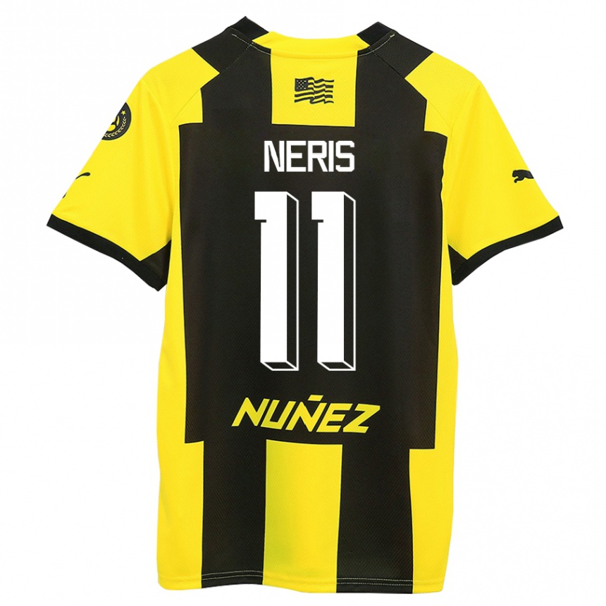 Vaikiškas José Neris #11 Geltona Juoda Namų Marškinėliai 2023/24 T-Shirt