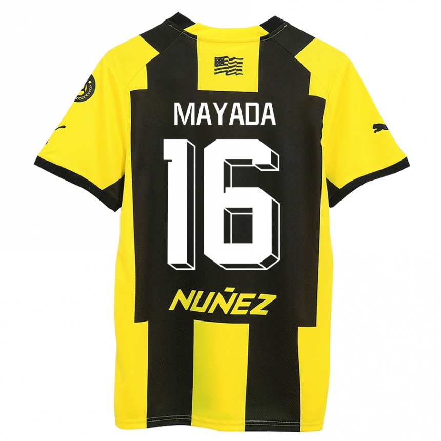 Vaikiškas Camilo Mayada #16 Geltona Juoda Namų Marškinėliai 2023/24 T-Shirt