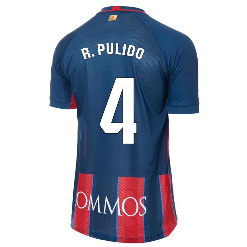 Vaikiškas Rubén Pulido #4 Karinis Jūrų Laivynas Namų Marškinėliai 2023/24 T-Shirt