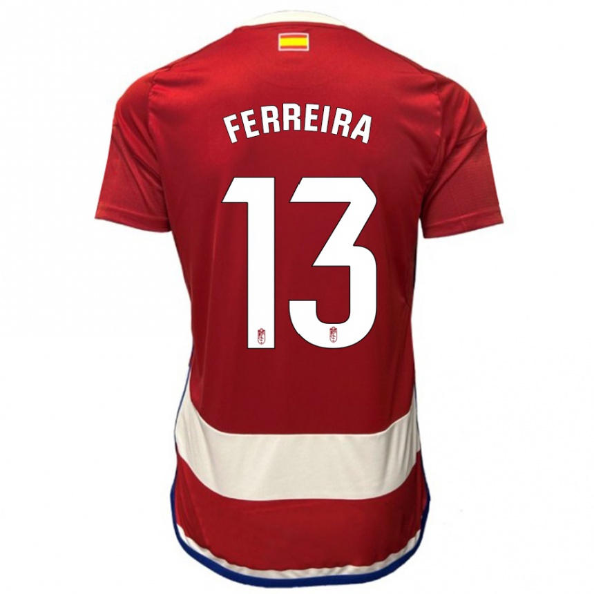 Vaikiškas André Ferreira #13 Raudona Namų Marškinėliai 2023/24 T-Shirt