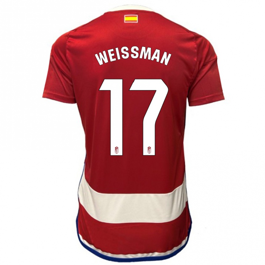 Vaikiškas Shon Weissman #17 Raudona Namų Marškinėliai 2023/24 T-Shirt