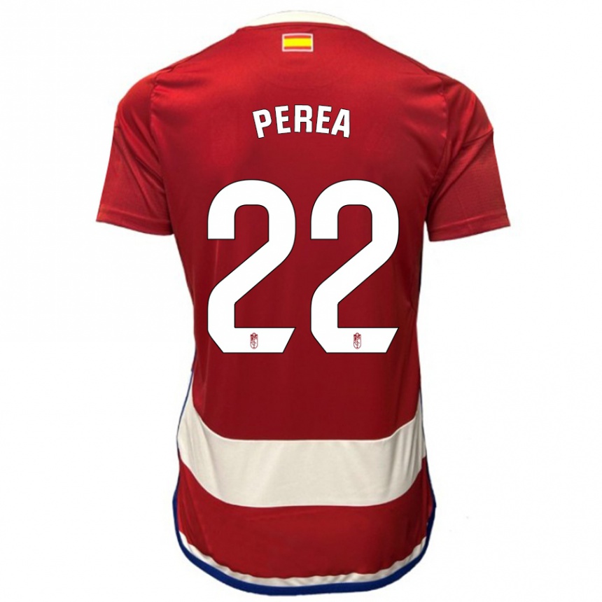 Vaikiškas Alberto Perea #22 Raudona Namų Marškinėliai 2023/24 T-Shirt