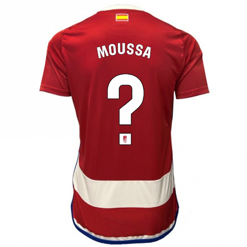 Vaikiškas Ismael Mahamadou Moussa #0 Raudona Namų Marškinėliai 2023/24 T-Shirt