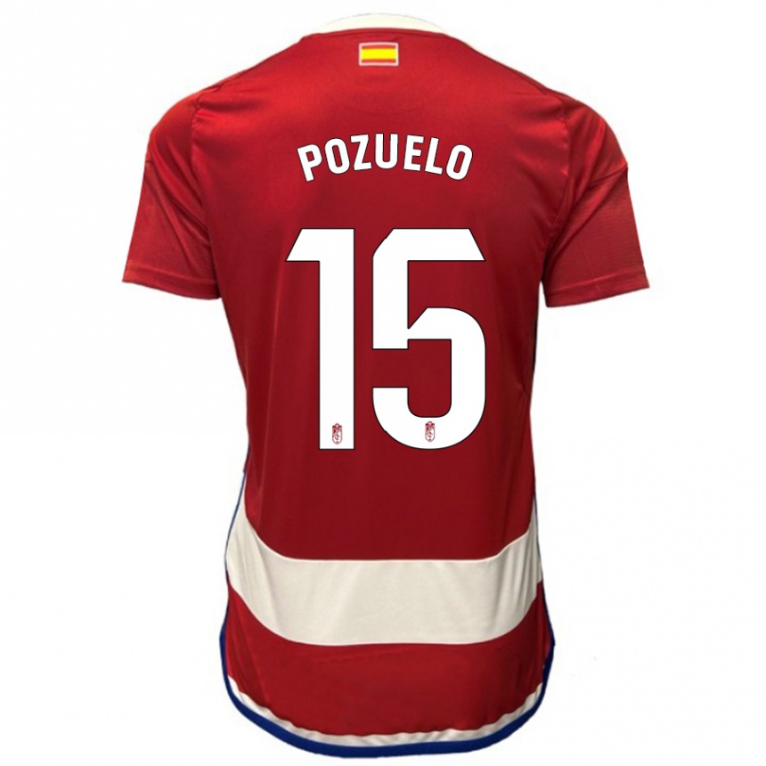 Vaikiškas Esther Martín-Pozuelo #15 Raudona Namų Marškinėliai 2023/24 T-Shirt