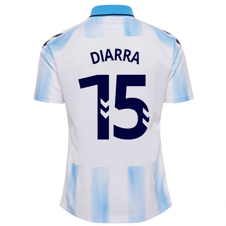 Vaikiškas Moussa Diarra #15 Balta Mėlyna Namų Marškinėliai 2023/24 T-Shirt