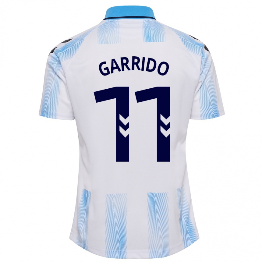 Vaikiškas Rafael Garrido #11 Balta Mėlyna Namų Marškinėliai 2023/24 T-Shirt