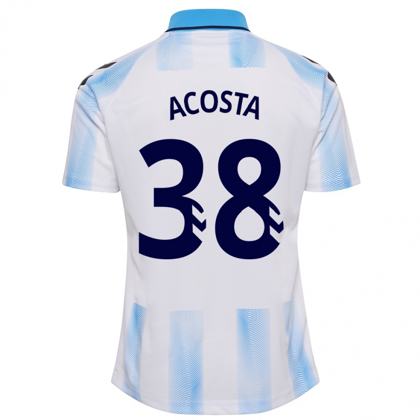 Vaikiškas Judith Acosta #38 Balta Mėlyna Namų Marškinėliai 2023/24 T-Shirt