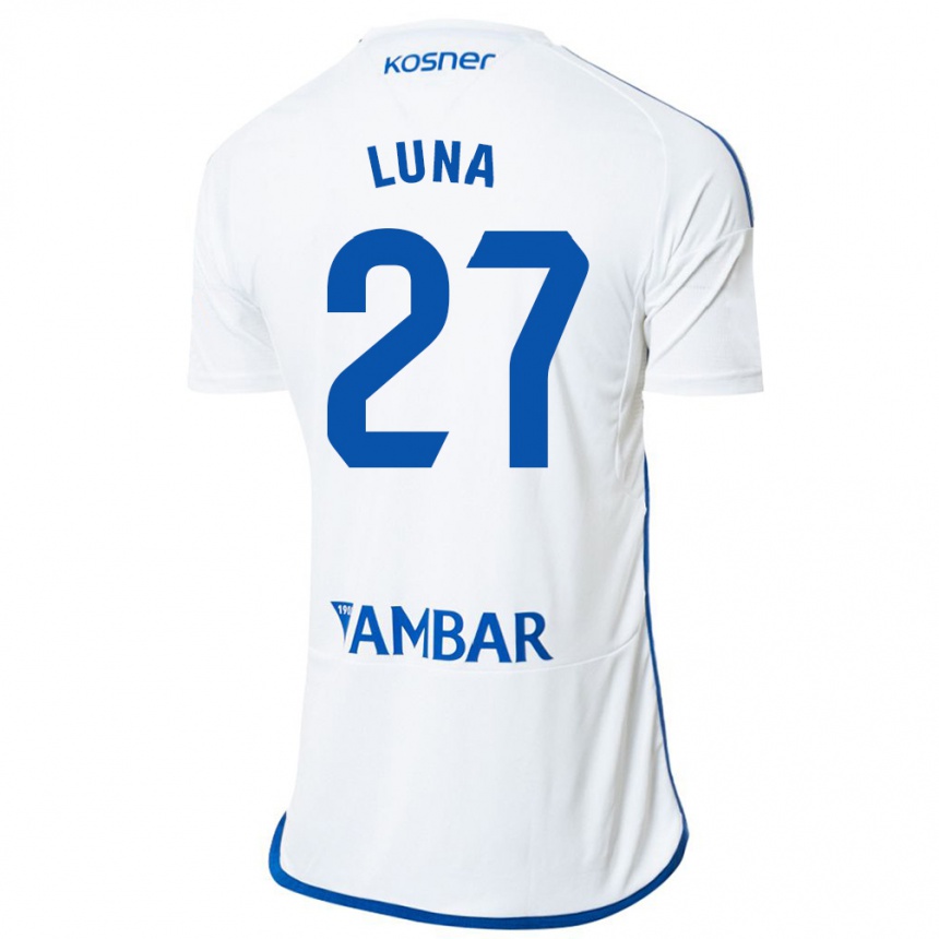 Vaikiškas Marcos Luna #27 Baltas Namų Marškinėliai 2023/24 T-Shirt