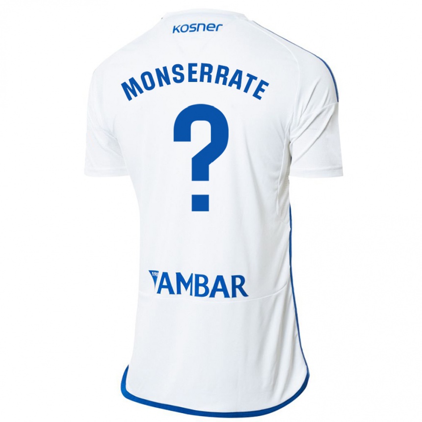 Vaikiškas Jano Monserrate #0 Baltas Namų Marškinėliai 2023/24 T-Shirt