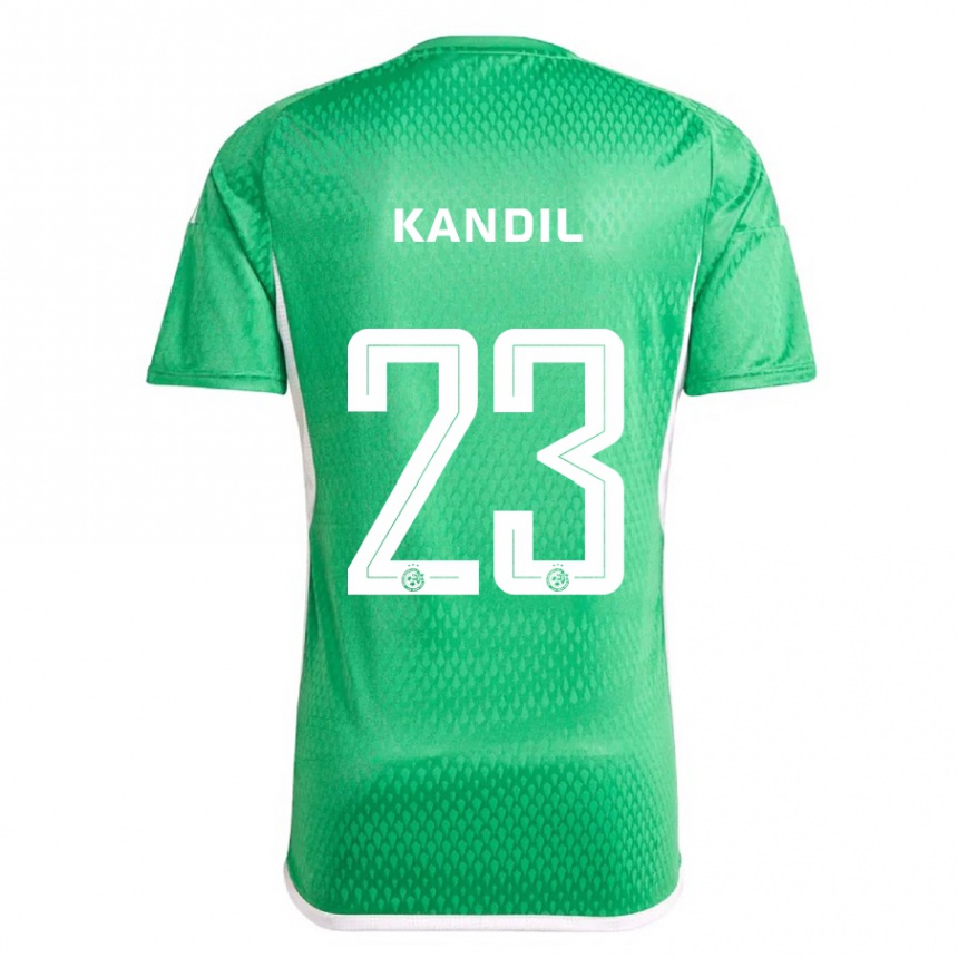 Vaikiškas Maor Kandil #23 Balta Mėlyna Namų Marškinėliai 2023/24 T-Shirt