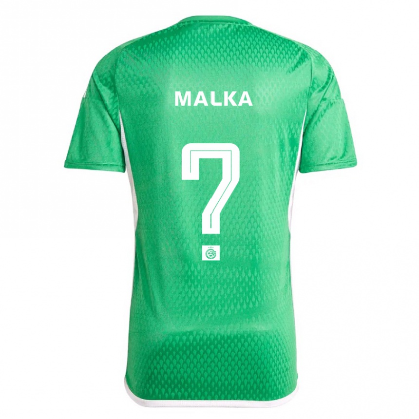 Vaikiškas Yaheli Malka #0 Balta Mėlyna Namų Marškinėliai 2023/24 T-Shirt