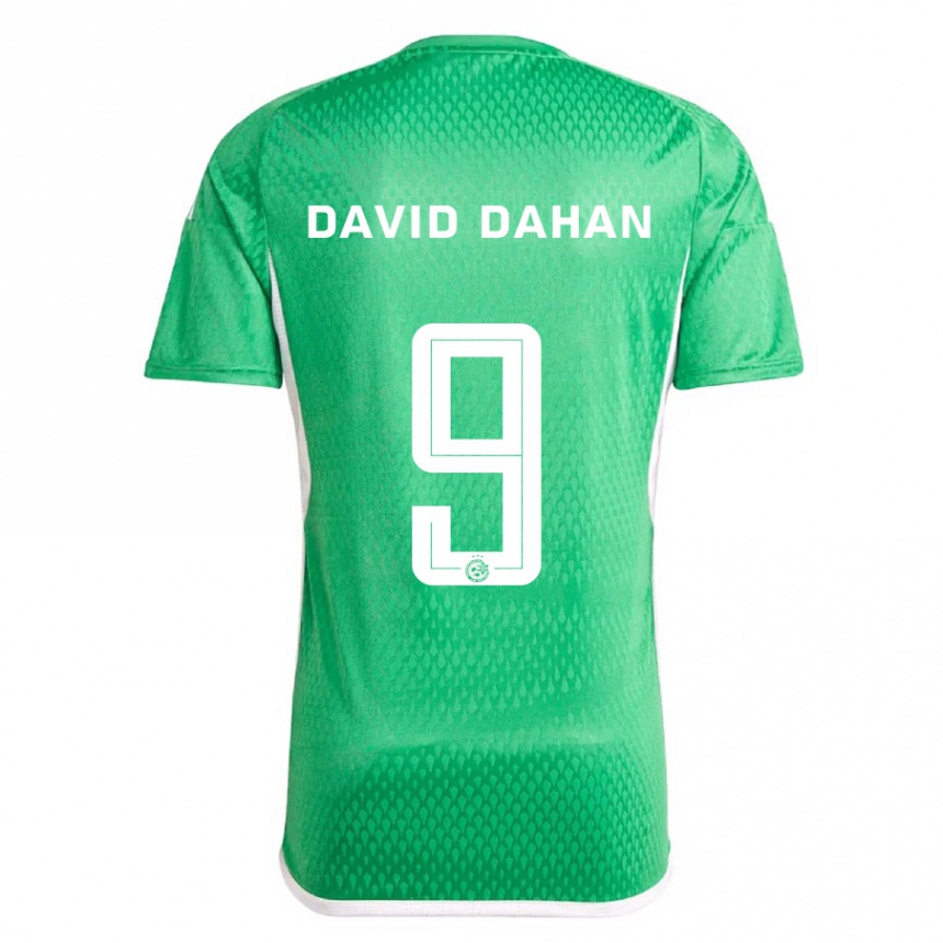 Vaikiškas Omer David Dahan #9 Balta Mėlyna Namų Marškinėliai 2023/24 T-Shirt