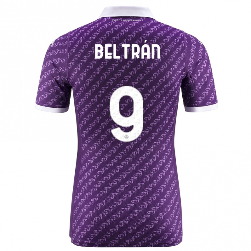 Vaikiškas Lucas Beltrán #9 Violetinė Namų Marškinėliai 2023/24 T-Shirt