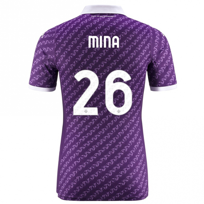 Vaikiškas Yerry Mina #26 Violetinė Namų Marškinėliai 2023/24 T-Shirt