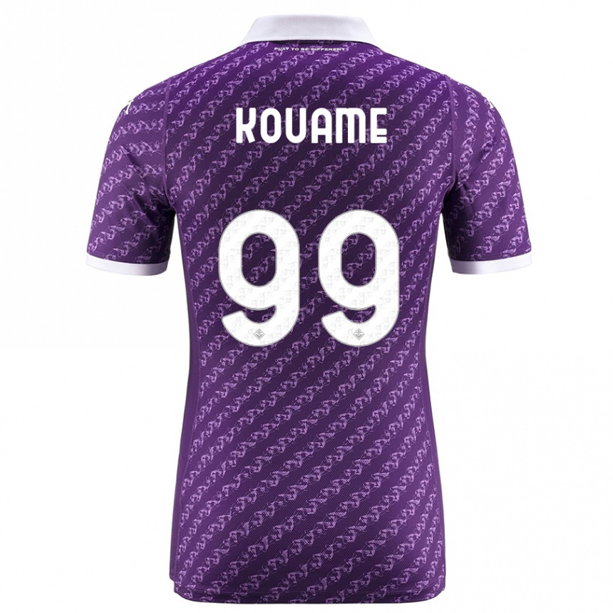 Vaikiškas Christian Kouamé #99 Violetinė Namų Marškinėliai 2023/24 T-Shirt