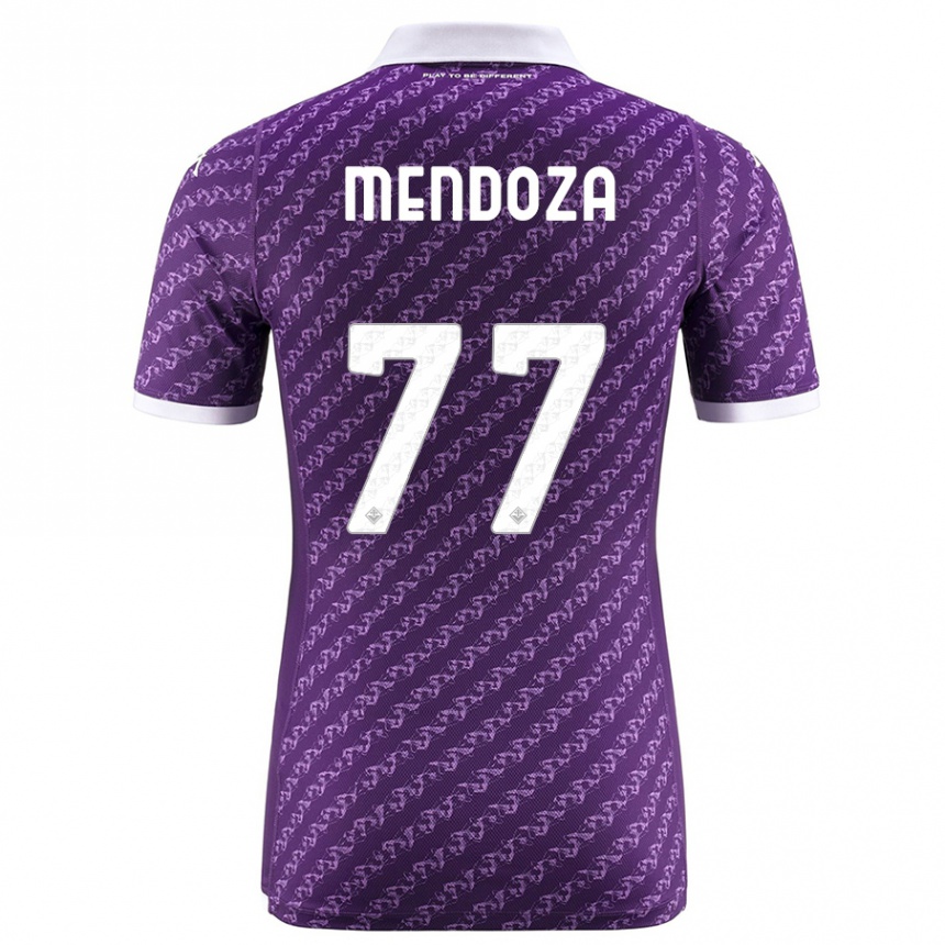 Vaikiškas William Mendoza #77 Violetinė Namų Marškinėliai 2023/24 T-Shirt