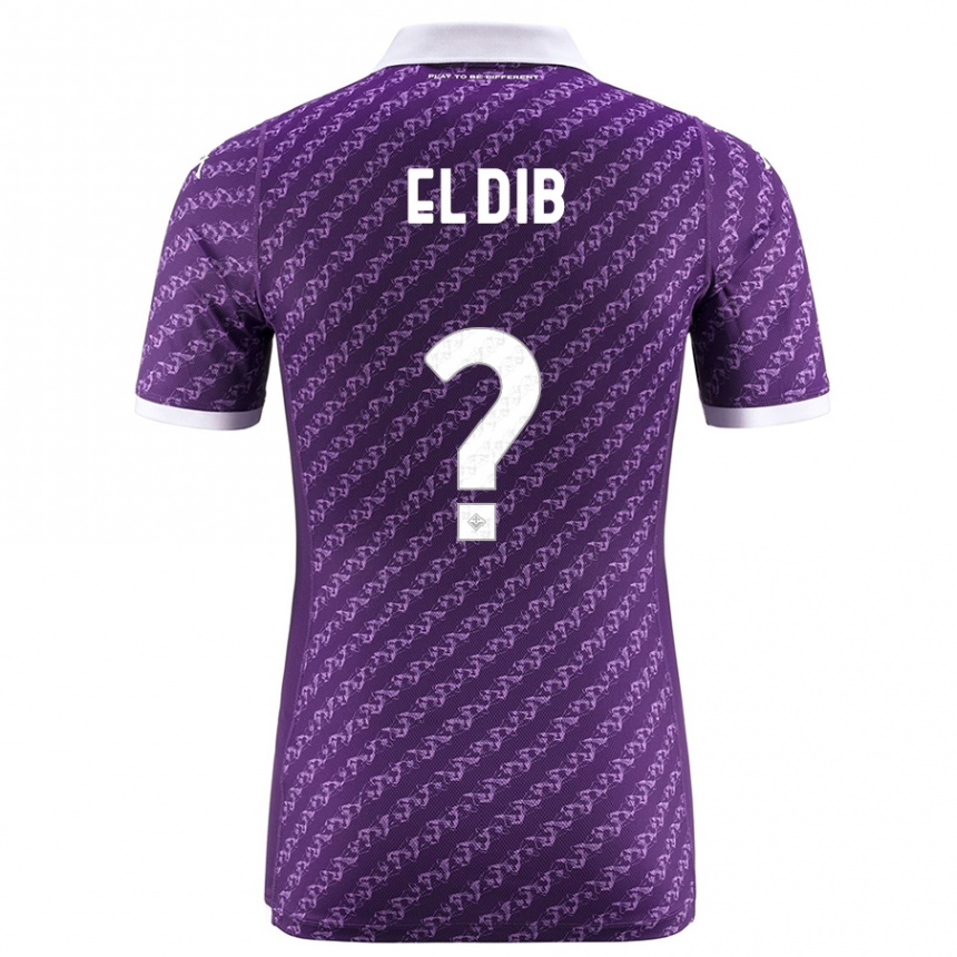 Vaikiškas Karim El Dib #0 Violetinė Namų Marškinėliai 2023/24 T-Shirt