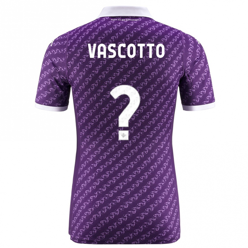 Vaikiškas Edoardo Vascotto #0 Violetinė Namų Marškinėliai 2023/24 T-Shirt