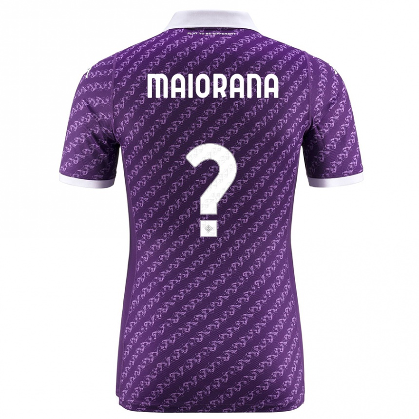 Vaikiškas Stefano Maiorana #0 Violetinė Namų Marškinėliai 2023/24 T-Shirt