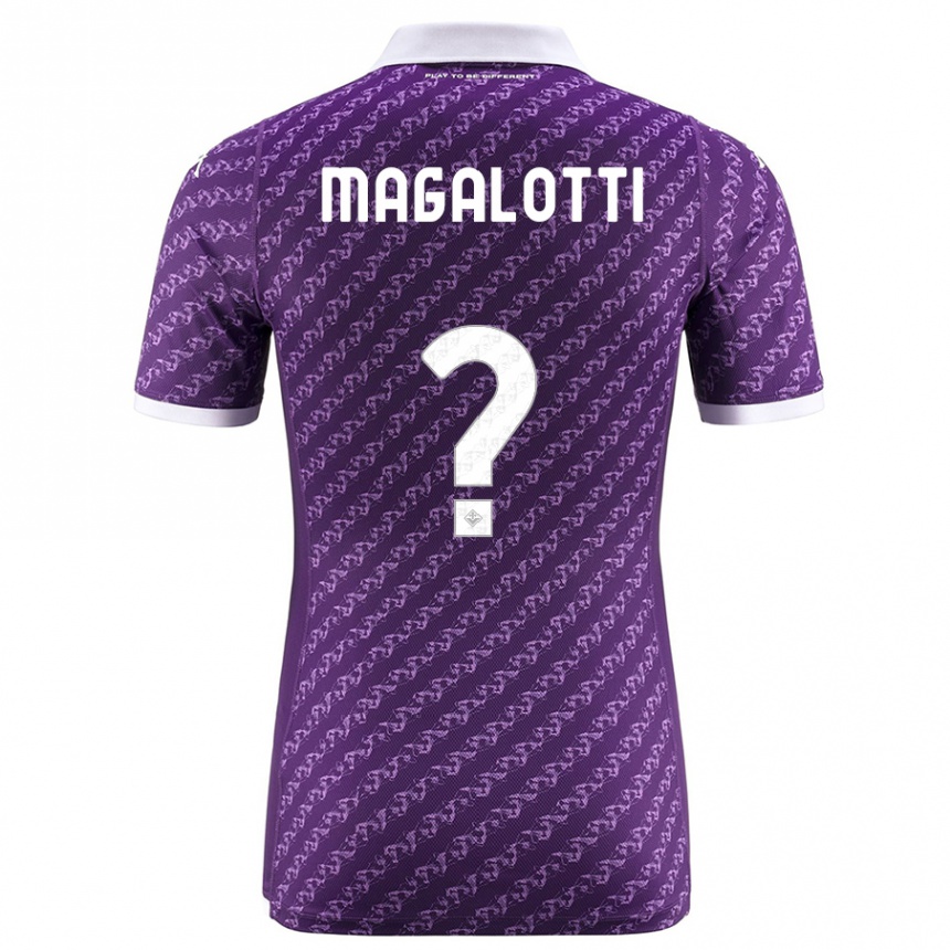 Vaikiškas Mattia Magalotti #0 Violetinė Namų Marškinėliai 2023/24 T-Shirt