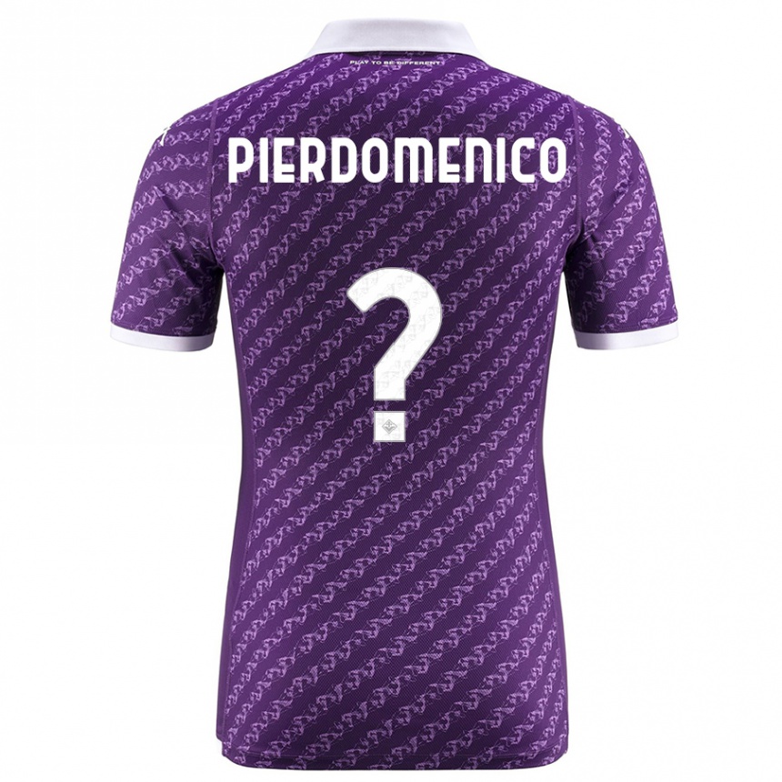 Vaikiškas Jacopo Di Pierdomenico #0 Violetinė Namų Marškinėliai 2023/24 T-Shirt