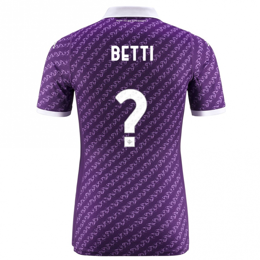 Vaikiškas Tiziano Betti #0 Violetinė Namų Marškinėliai 2023/24 T-Shirt