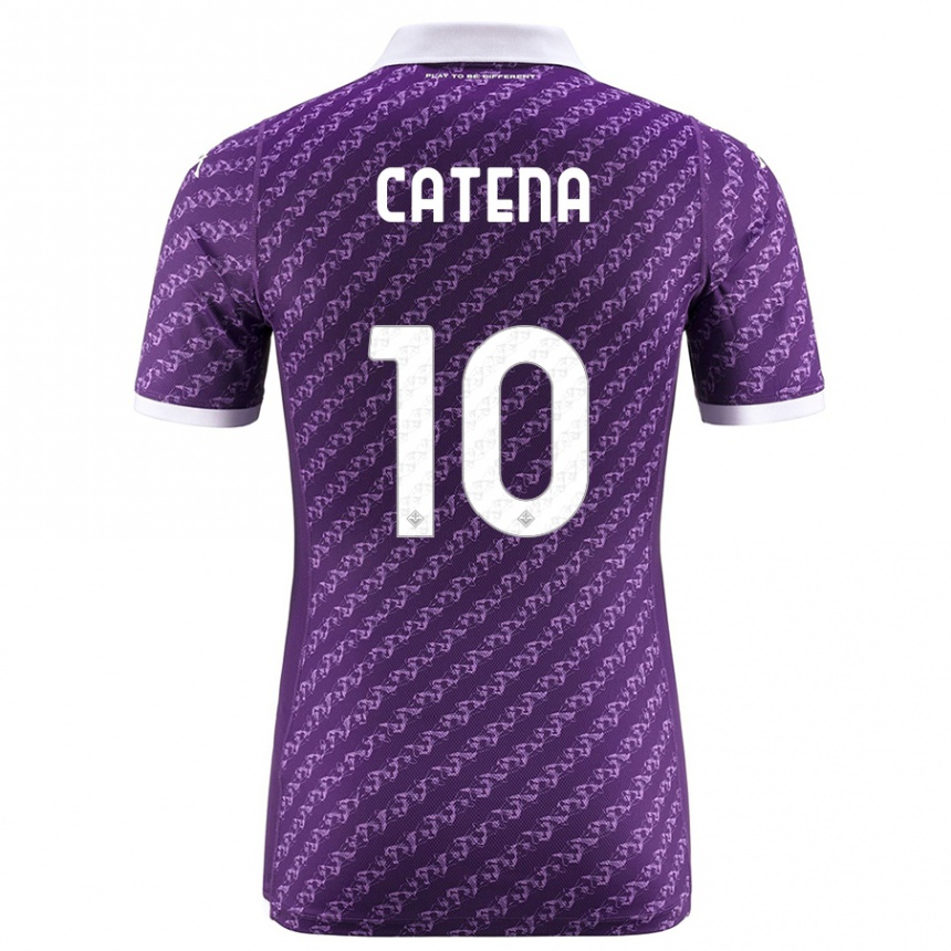 Vaikiškas Michaela Catena #10 Violetinė Namų Marškinėliai 2023/24 T-Shirt