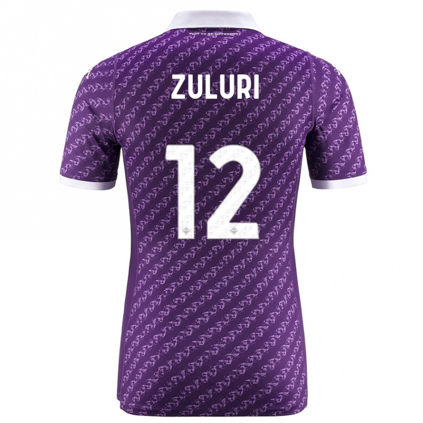 Vaikiškas Athena Zuluri #12 Violetinė Namų Marškinėliai 2023/24 T-Shirt