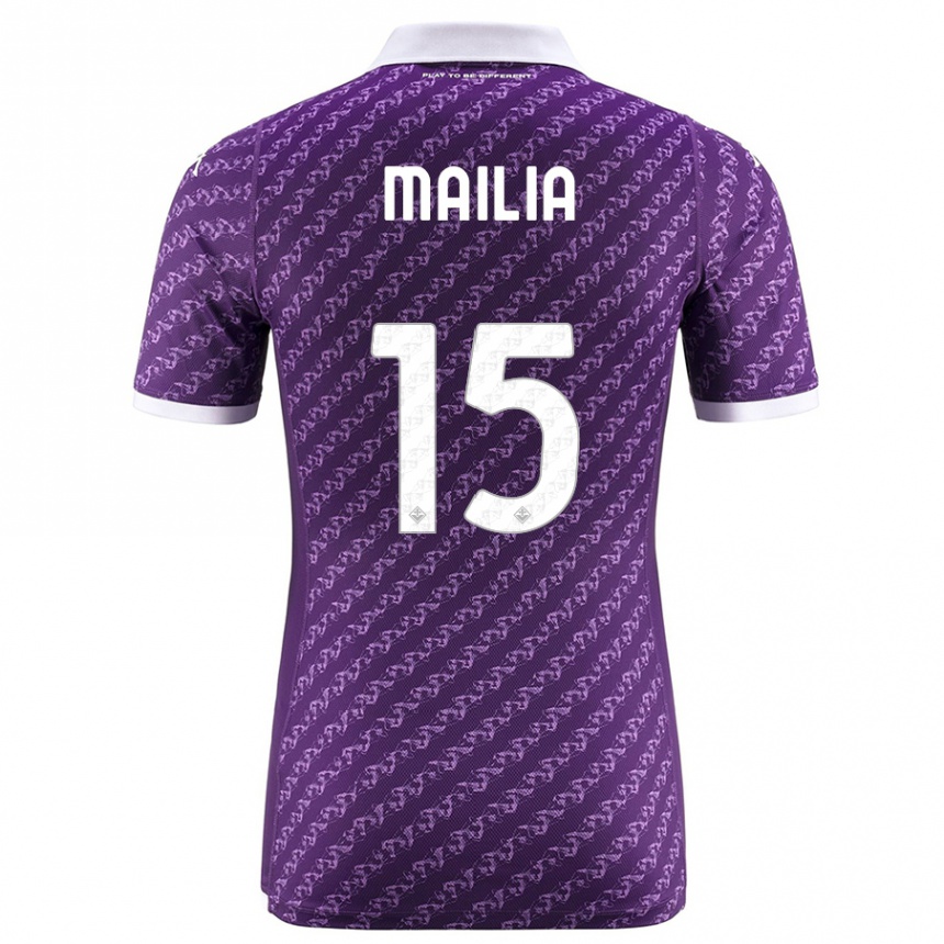 Vaikiškas Siria Mailia #15 Violetinė Namų Marškinėliai 2023/24 T-Shirt