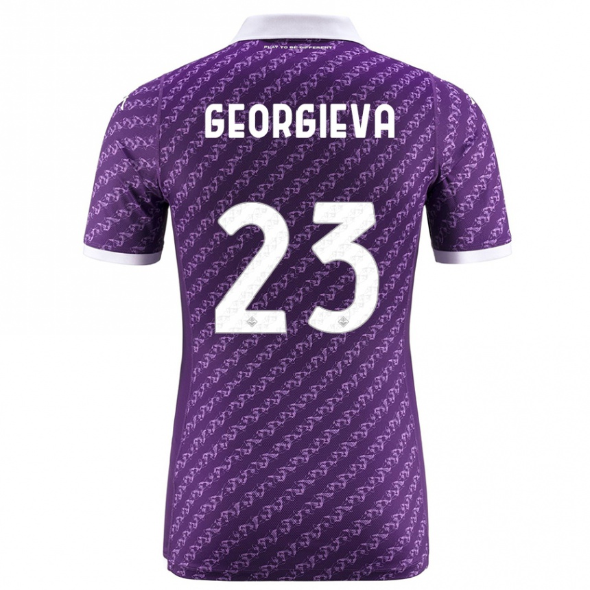 Vaikiškas Marina Georgieva #23 Violetinė Namų Marškinėliai 2023/24 T-Shirt