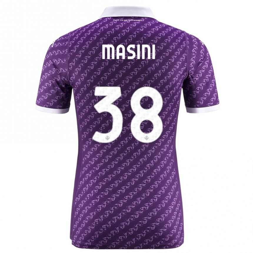 Vaikiškas Linda Masini #38 Violetinė Namų Marškinėliai 2023/24 T-Shirt