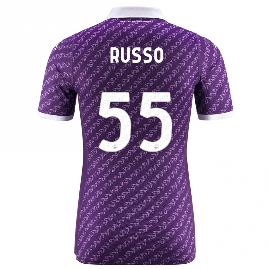 Vaikiškas Federica Russo #55 Violetinė Namų Marškinėliai 2023/24 T-Shirt