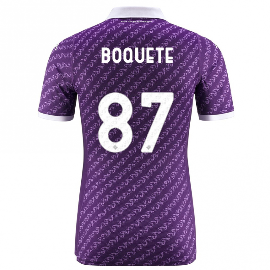 Vaikiškas Verónica Boquete #87 Violetinė Namų Marškinėliai 2023/24 T-Shirt