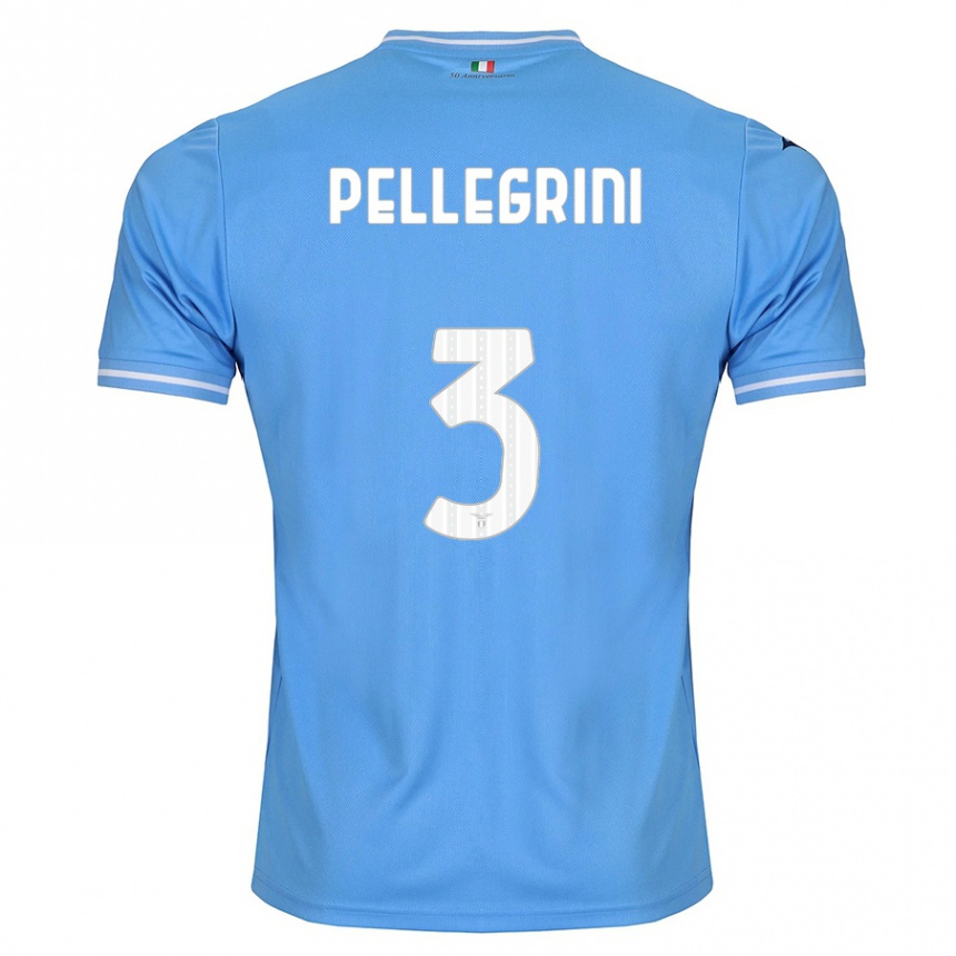Vaikiškas Luca Pellegrini #3 Mėlyna Namų Marškinėliai 2023/24 T-Shirt