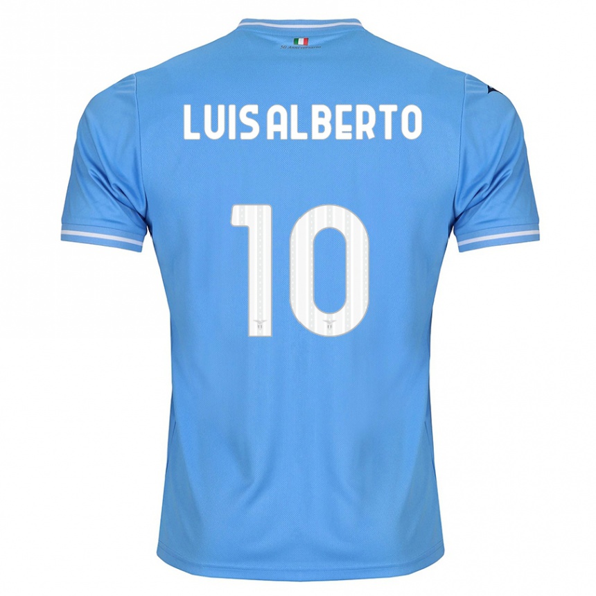 Vaikiškas Luis Alberto #10 Mėlyna Namų Marškinėliai 2023/24 T-Shirt