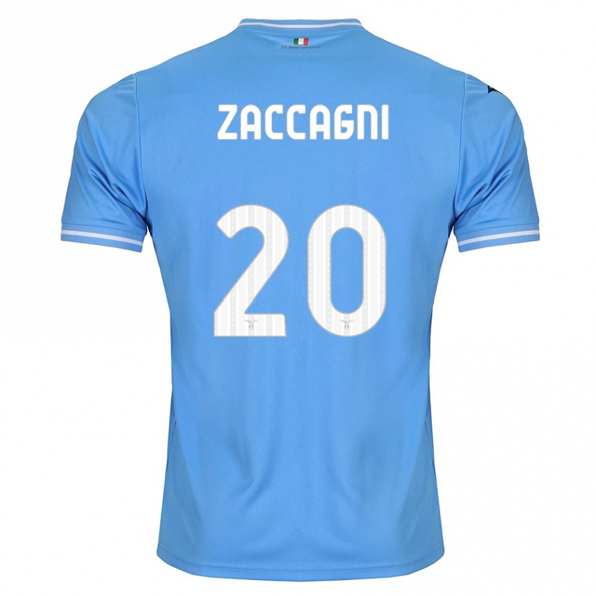 Vaikiškas Mattia Zaccagni #20 Mėlyna Namų Marškinėliai 2023/24 T-Shirt