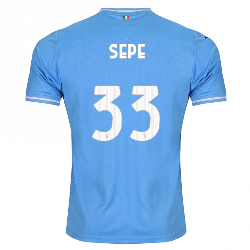 Vaikiškas Luigi Sepe #33 Mėlyna Namų Marškinėliai 2023/24 T-Shirt