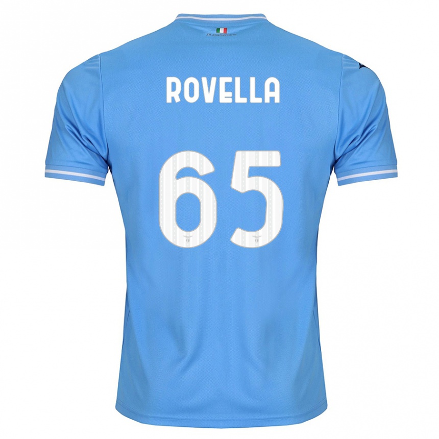 Vaikiškas Nicolo Rovella #65 Mėlyna Namų Marškinėliai 2023/24 T-Shirt