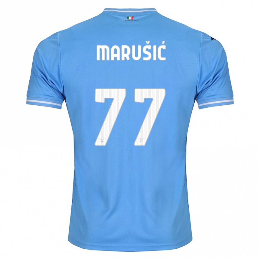 Vaikiškas Adam Marusic #77 Mėlyna Namų Marškinėliai 2023/24 T-Shirt