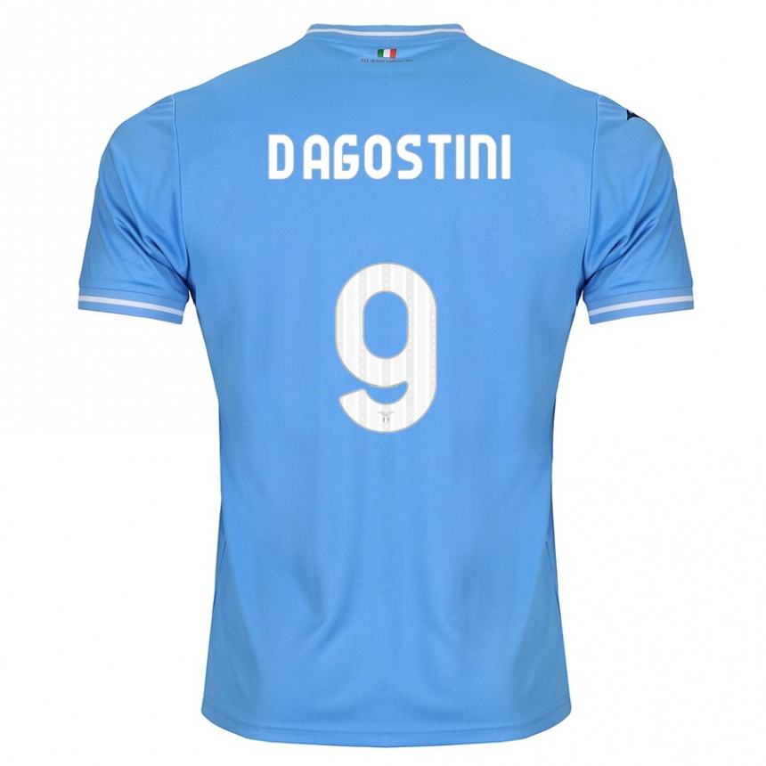 Vaikiškas Lorenzo D'agostini #9 Mėlyna Namų Marškinėliai 2023/24 T-Shirt